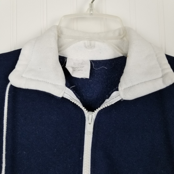 Vintage USA Sweatshirt Golden Gate Bridge Puffy Graphic 1/4 Zip Pull Over Collar - Picture 11 of 12